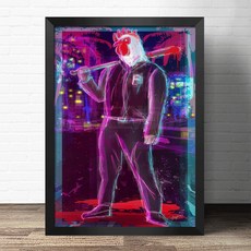 인테리어포스터 게임포스터 벽장식 아트포스터 데코소품, 40x60cm, 사진용지 포스터 (양면 접착), 4