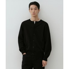 MUSINSA STANDARD 워셔블 수피마 코튼 라운드 넥 가디건 [블랙]