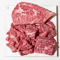 미쓰하누 1++No.9등급 한우 구이모듬 600g 등심+차돌박이+눈꽃로스구이, 1개