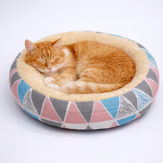 윈클로파우 반려동물 원형 방석 쿠션 강아지 겸용 사계절, 1개, E타입