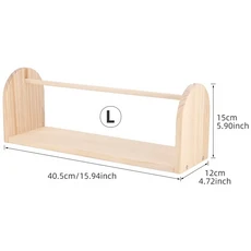 1pcs 목재 원사 스풀 홀더 뜨개질 보관 랙 회전 스피너 직조 프레임 DIY 크로 셰 및 니트 도구, 02 L 40.5x12x15cm