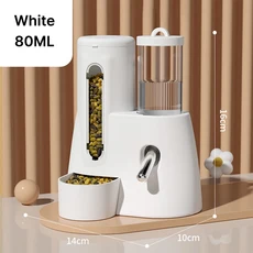 햄스터 급수기 작은 동물 물병 자동 디스펜서 쥐기구용 마시는 용기가있는 그릇, White 80ml kettle, 1개