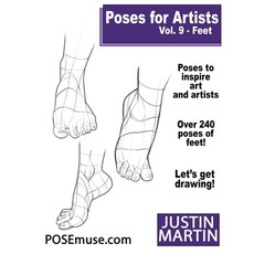 (영문도서) Poses for Artists Volume 9 Feet: An Essential Reference for Figure Drawing and the Human Form... Paperback, Posemuse, English, 9781737793731