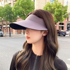 라이트 챙 여성 가벼운 썬캡 모자 선바이져 여름 해변 zin+33143BA