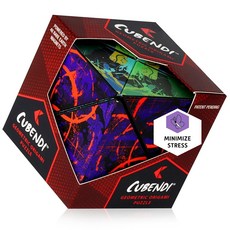 기하학적 종이접기 퍼즐 - 성인 및 청소년을 위한 인피니티 피젯 큐브 48개의 희토류 자석이 있는 매혹적이고 자기적인 모양 전환 상자 펀 인 모션 토이(스크립블)의 작품입니다, Ring, 1, 1개