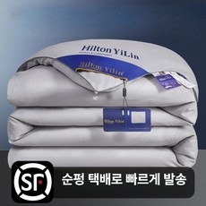 실크 명주솜 안방 이불 수면 솜 부드러운 포근한 사계절 팬션 중력 봄가을 퀸사이즈, 웜 그레이