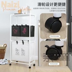新竹出貨 可移動臟衣籃臟衣簍多層臟衣服內衣分類收納架洗衣機衛生間收納籃 洗衣籃 髒衣籃 收納籃 BNDJ, 一層賍衣簍,加粗22cm更加牢固