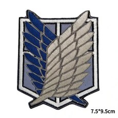 진격의거인와펜 병단앰블럼와펜 스티커형 진격거조사병단 의류리폼, 조사병단