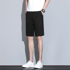 夏季新款純棉冰絲短褲 男生休閒寬鬆百搭五分中褲 薄款西褲