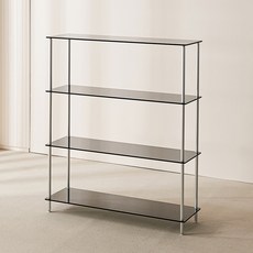 보비쥬S 네오그 4단 1000 그레이유리 유리선반 다용도진열장 (착불), 골드