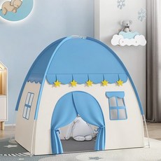 SeekFun 하우스 실내 놀이텐트 귀여운 놀이방 공간 홈캠핑 텐트 블루 핑크
