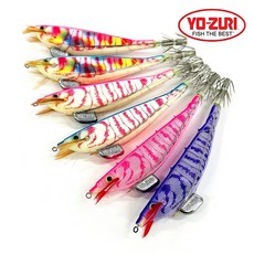 요즈리 삼봉에기 한치 퍼플 스퀴드지그 에비 갑오징어에기 슷테, KT8(후지마키핑크)