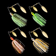 행운을파는낚시 가즈아 스피너베이트(1/2oz 3/8oz) 더블윌로우 루어 배스, 09. 3/8oz 4개세트, 13g