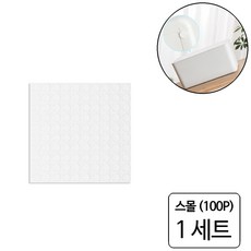 룰루랄라 문쾅방지 논슬립 강력접착 도톰 실리콘 패드, 1세트, 반투명