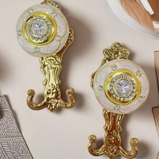 歐式水鑽金屬掛鉤 窗簾配件 壁鉤, 1個, 金色多鑽新款,1對 2衹
