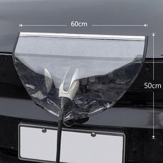 전기차 충전 방수 커버 삼각 흡착형 투명 PVC, 1개, 공용