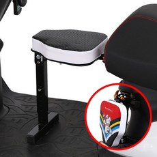 兒童機車座椅機車前置座椅，多功能寶寶安全座椅，可折疊電瓶車嬰兒座椅, 黑+單座(送座套)