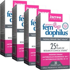 [Jarrow Formulas] Jarrow Formulas Fem Dophilus女性用益生菌素食膠囊, 30顆, 4盒