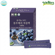 웰러스 유기농 NFC 블루베리 착즙액 100%, 30개, 20g