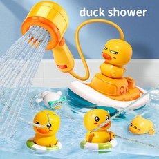 오리 목욕 놀이 샤워기 물놀이 장난감 세트 물총 오리배, N 물뱉는오리, 1개