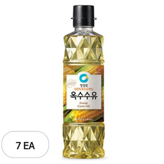 청정원 100% 옥수수씨눈 옥수수유, 7개, 900ml