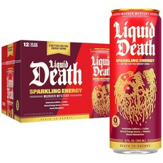 리퀴드데스 고카페인 부스터 미국 에너지드링크 머더 미스터리, 12개입, 350ml