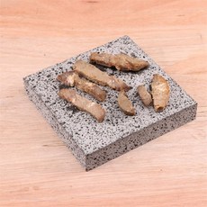 돌판 구이판 고기구이 화산석 가정용 구이팬 휴대용, 15 x 15x3cm 단일 화산석, 1개, 1cm