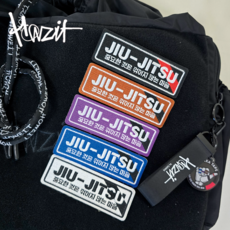 찍찍이 주짓수패치 중꺾마 자수패치 벨크로 와펜 샤카 가방패치, 1개, 찍찍이 블랙