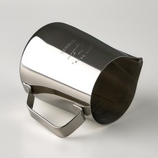 빈플러스 스팀피쳐 350ml 라떼아트 눈금형 미니 밀크저그 벨크리머, 1개, 실버