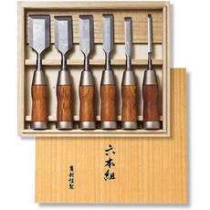 日本角利 赤樫柄 洋鑿 六件組, 詳見包裝