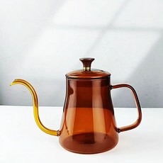 난로주전자 두꺼운 20oz/600ml 주전자 스 수있는 주둥이 전자 커피 얇은 구즈넥 포트, C. 앰버 350ml, 1