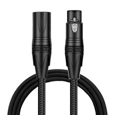 프리미엄 XLR to XlR 케이블 (3m(10피트) 1팩) 소음 제거 밸런스 와이어 커넥터 3핀 마이크 무산소 구리 (OFC) 수-암 코드 스피커 믹서 스튜디오 팟캐스트용, 100 Feet-1Pack-Black