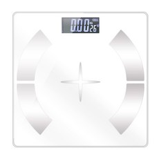 智能超薄APP藍牙體重計 超薄設計 APP數據追蹤 精準測量 全家適用, 白, 1個, A1