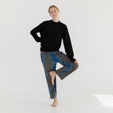 라페어 라페어 블루 레오파드 수딩웜 애니웨어 일자팬츠 LWJ랩 LAP T0118-BL 412108