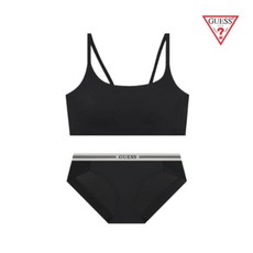 게스 속옷 언더웨어 백포인트 로고밴드 후크리스 브라탑팬티세트 ODWBRBP491BK FGV434 FJH094