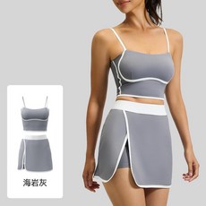 夏季線形運動套裝女防走光防震跑步健身瑜伽服