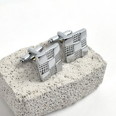 袖扣 九格亮面凹點設計