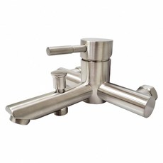 蝴蝶衛浴 304不鏽鋼竹節沐浴龍頭 加大40芯款 圓棍式沐浴龍頭 耐用防鏽, 1個, 單主體