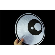 차량 야간 시야 주의 표시 하이빔 반사 스티커, 소형