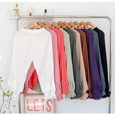 시골양품점 여성 9부 2단 프릴 면레이스 몸빼 속바지EM002국내생산 레이어드속바지 195347