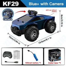 ZWN 1/28 RC 트럭 LED 옵션 HD카메라, CHINA, Blue with Camera