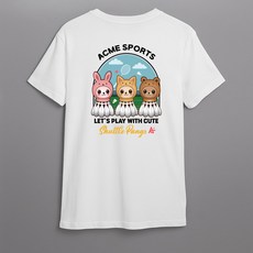 애크미 배드민턴티셔츠 셔틀팡스 라운드티셔츠 배드민턴