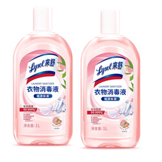 Lysol 來舒 衣物消毒液 白桃&葡萄柚香 1L, 2個
