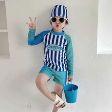 어린이 여름 마린 레쉬가드