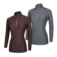 [이지바이] (1+1) 여성 긴팔 집업 티셔츠_유니온 부드러운 빅사이즈 스판 멜란지 등산 아웃도어 작업복 집업티