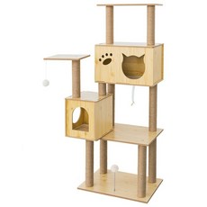 毛孩的秘密生活 三景二房家庭式貓宅 貓跳台/貓抓板/貓爬架/貓咪別墅, CDT6-614127, 1個