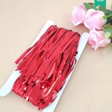 빗방울 커튼 생일 장식 리본 파티 배경 벽장식 웨딩룸 화려한 스트립, 1개, 4. 빨간색 비단 커튼 가로 2M x 세로 1M