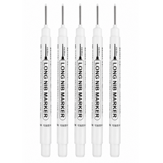 일상채움 공업용 산업용 작업용 20mm 긴촉 마카펜 5개 세트, 1세트, 화이트 5개