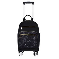 바퀴달린가방 캐리어 초경량 여행용 접이식 가방 쇼핑카트, 1개, AG. 갈색 검정색