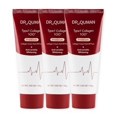 닥터큐먼 프리미엄 TYPE1 콜라겐 크림팩 대용량, 100g, 3개